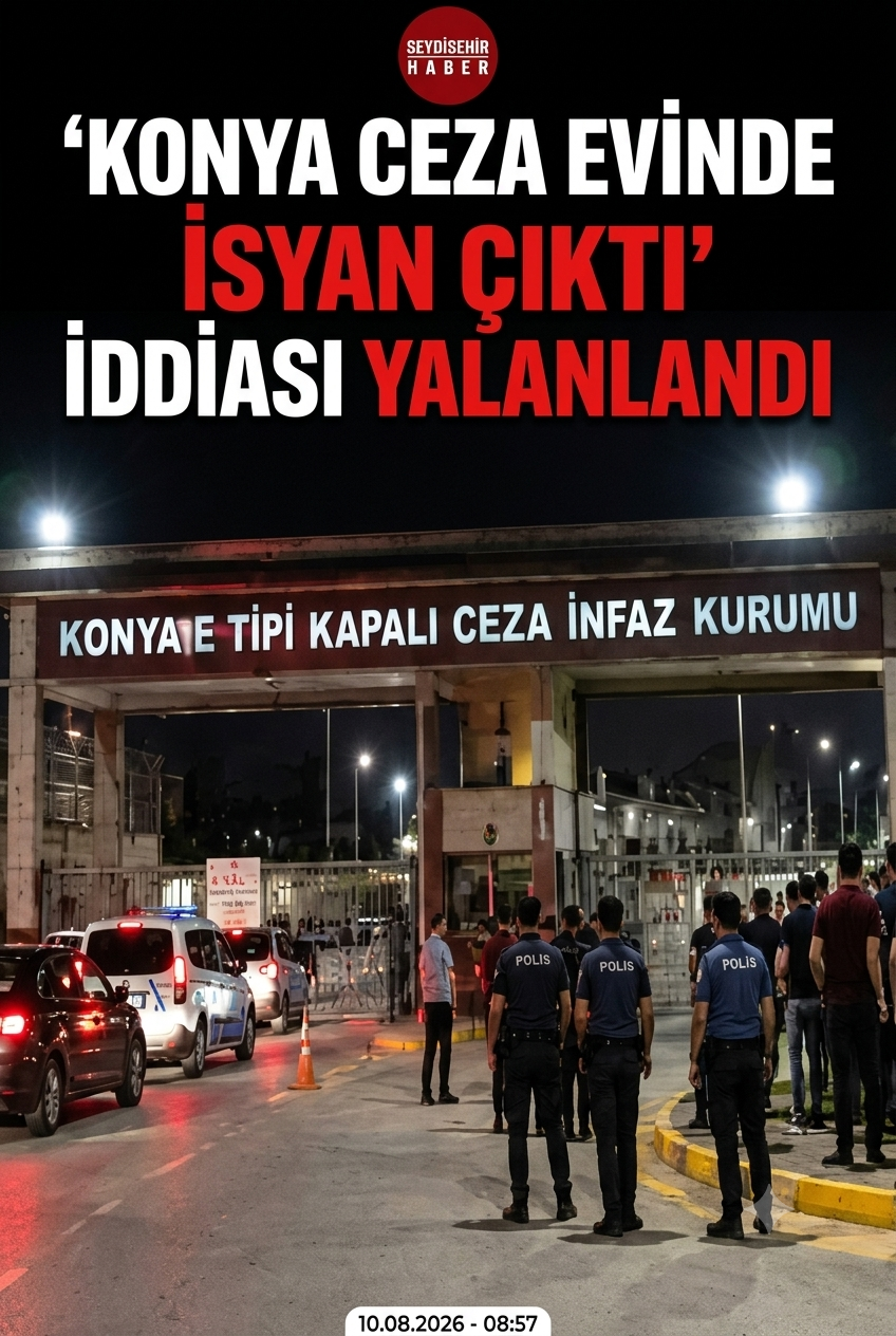Konya Cezaevi'nde İsyan Çıktı İddialarına Emniyet'ten Yalanlama: "Haberler Asılsız"