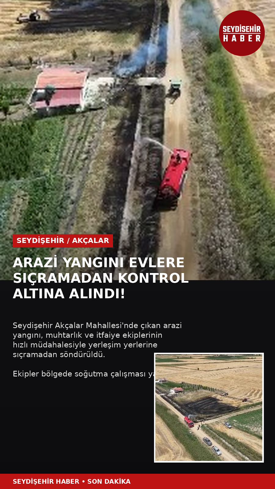 SEYDİŞEHİR’DE KORKUTAN YANGIN UCUZ ATLATILDI!
