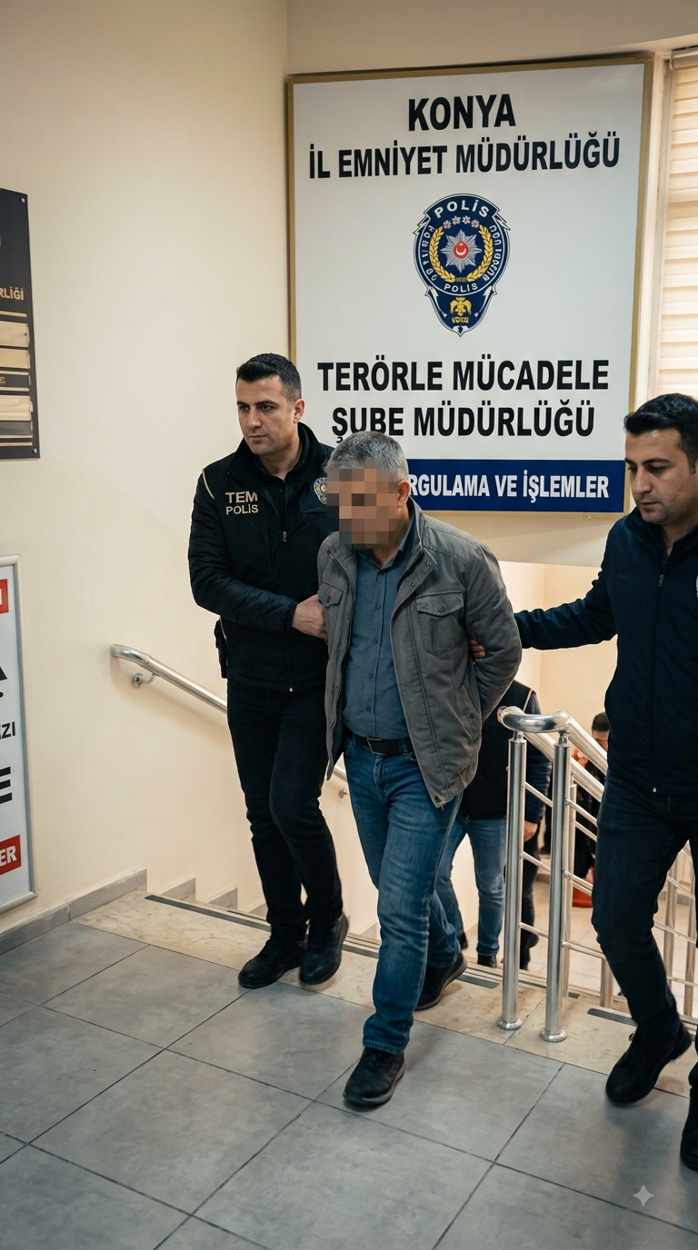 Konya'da 10 Yıldır Aranan FETÖ Firarisi Hücre Evinde Yakalandı