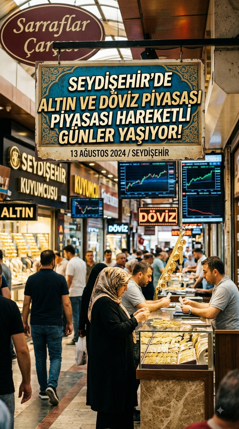 Seydişehir’de Altın ve Döviz Fırladı: İşte 13 Ağustos Anlık Piyasa Fiyatları