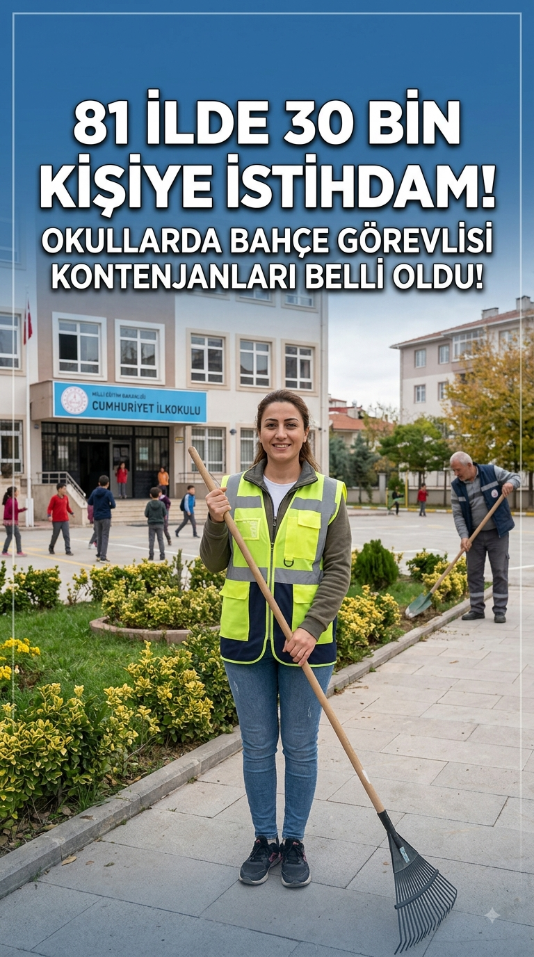 Okullara 30 Bin Bahçe Görevlisi Alınacak