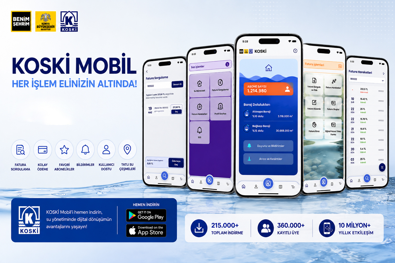 KOSKİ MOBİL UYGULAMASI İNDİRME SAYISI 200 BİNİ AŞTI