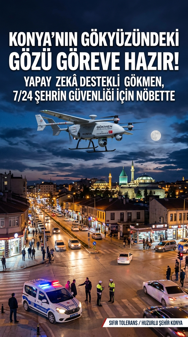 Konya’da Güvenliğin Yeni Adı: GÖKMEN Sistemleri 7/24 Gökyüzünde!