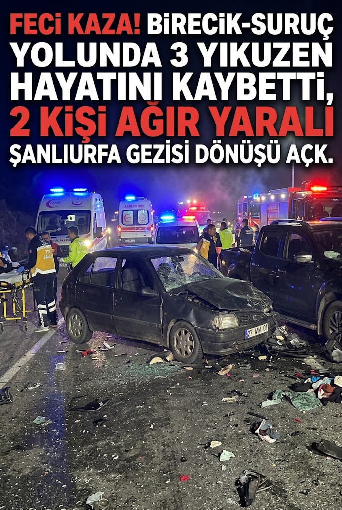 Şanlıurfa'da Feci Kaza: Birecik'ten Geziye Giden 3 Kuzen Hayatını Kaybetti