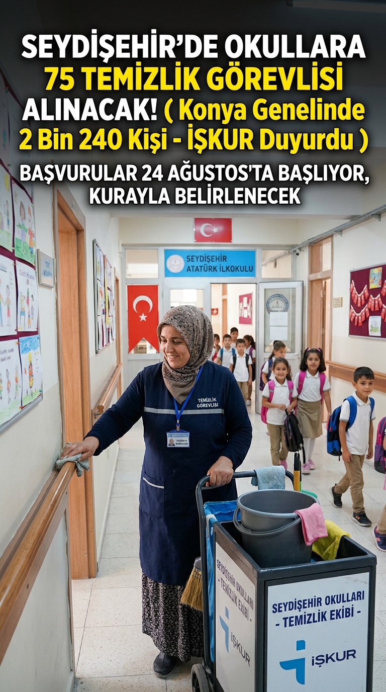 Seydişehir’de İş Arayanlara İŞKUR’dan Fırsat: 75 Kişi Okullarda Göreve Başlayacak