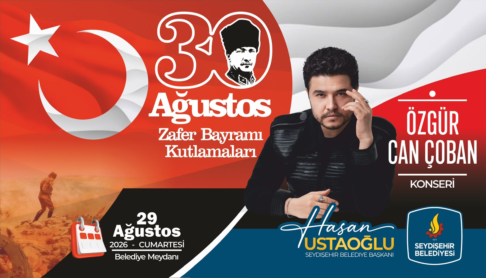 BAŞKAN USTAOĞLU’NDAN 30 AĞUSTOS KUTLAMALARINA DAVET
