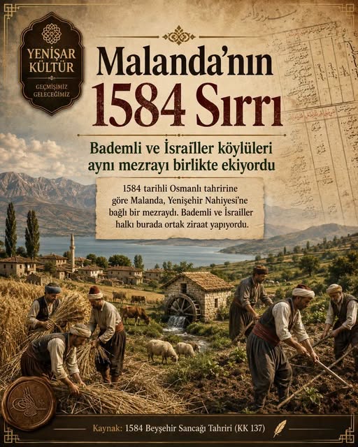 Malanda’nın 1584 Sırrı: Bademli ve İsrailler Köylüleri Aynı Mezrayı Birlikte Ekiyordu