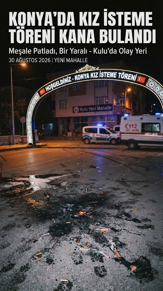 Konya'da Kız İsteme Töreninde Meşale Kazası: 1 Yaralı