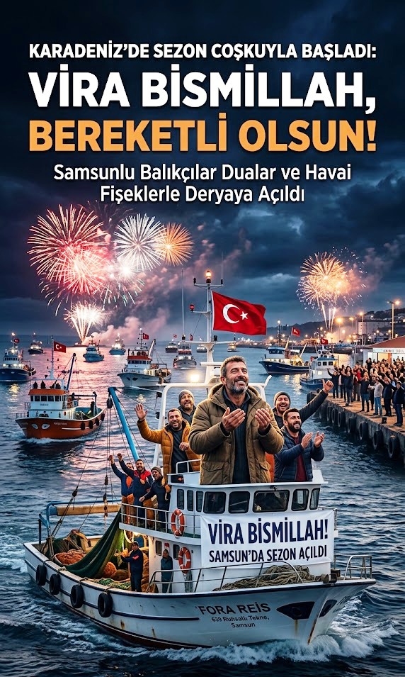 Karadeniz’de "Vira Bismillah": Samsunlu Balıkçılar Coşkuyla Denize Açıldı