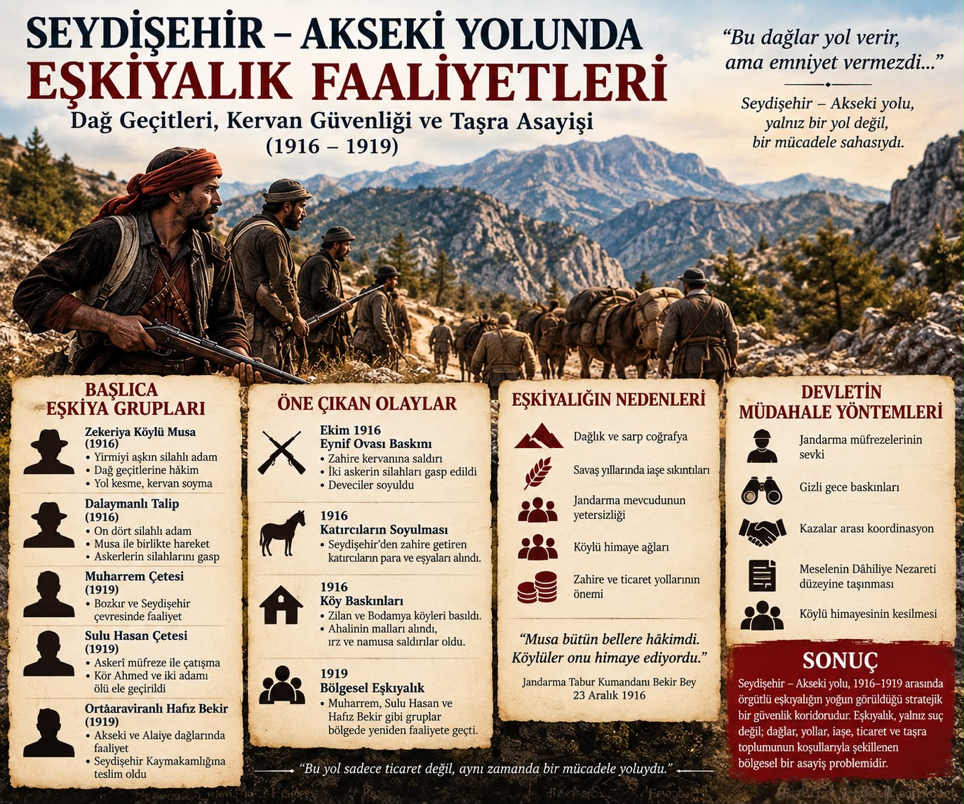 SEYDİŞEHİR–AKSEKİ YOLUNDA EŞKIYALIK: TARİHİ BELGELERLE DAĞ GEÇİTLERİNİN KARANLIK HİKÂYESİ