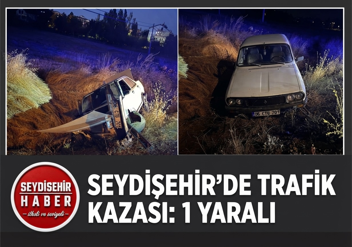Seydişehir'de Otomobil Şarampole Devrildi: 1 Yaralı