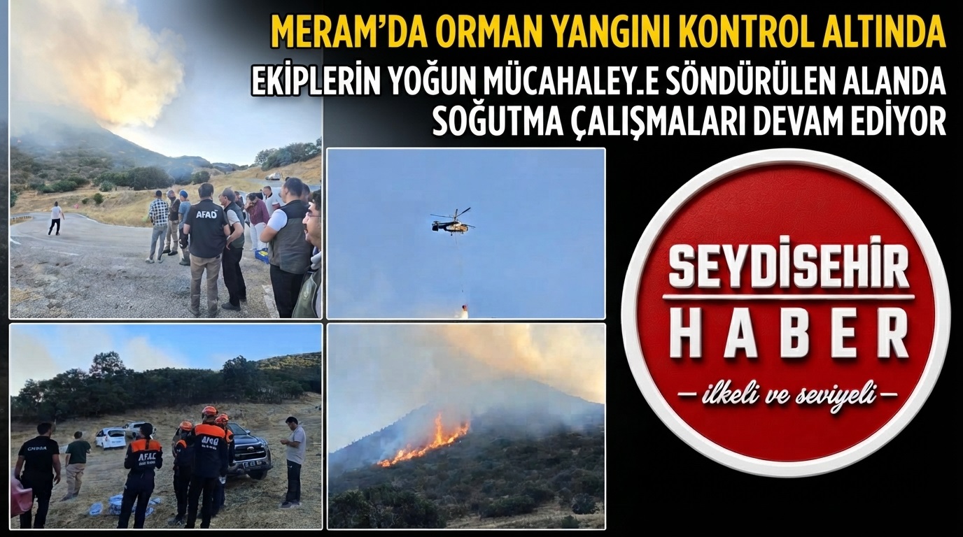 Seydişehir Konya  yolundaki Orman Yangını Kontrol Altında: Soğutma Çalışmaları Sürüyor