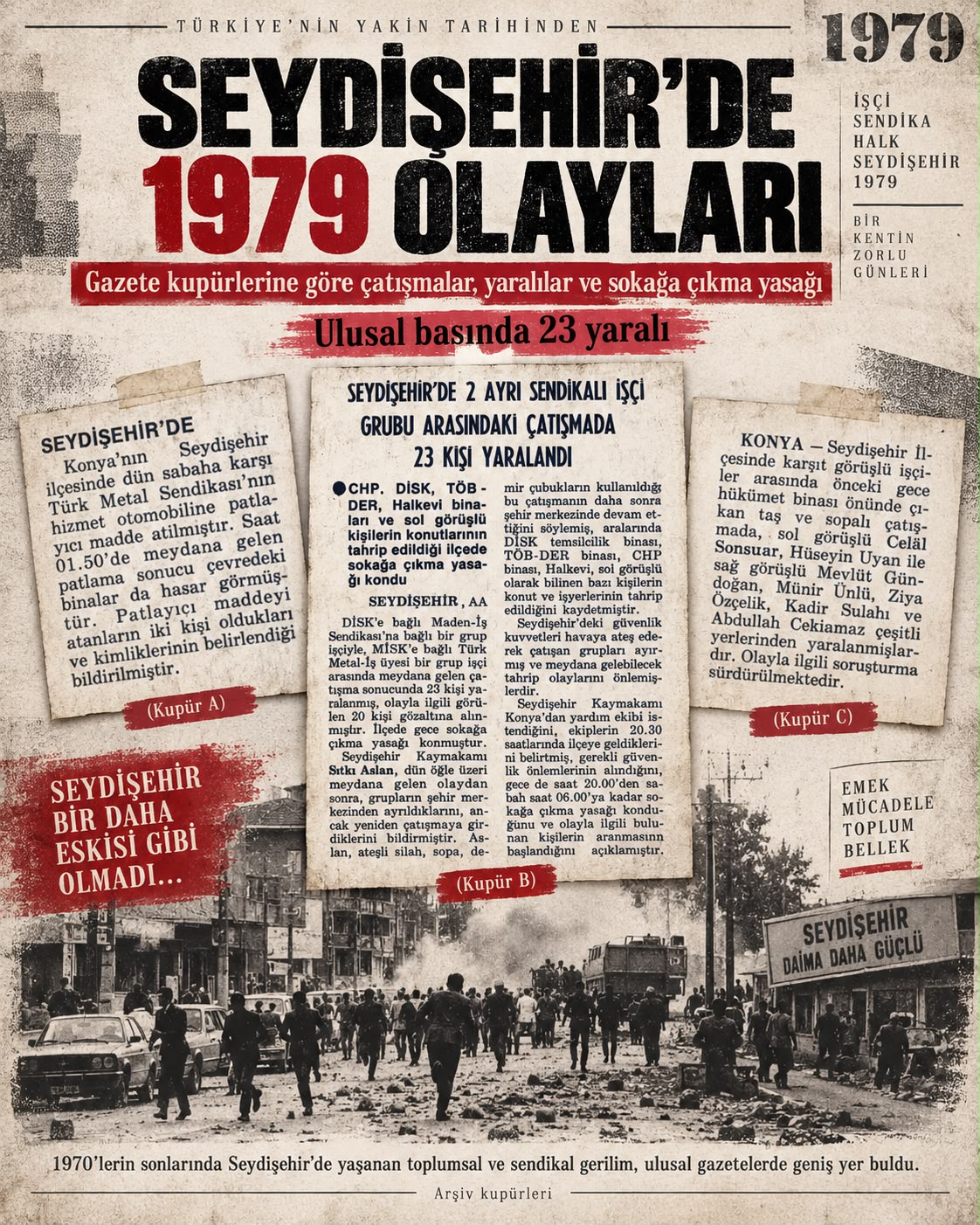 Seydişehir’de 12 Eylül’e Giden Kanlı Beş Yıl: Fabrikadan Sokağa Taşan Şiddet, Ölümler ve 294 Sanıklı Dava