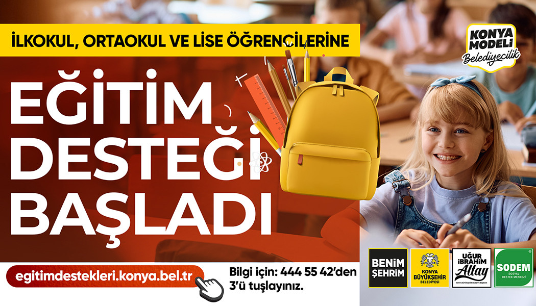 Konya Büyükşehir Belediyesi eğitim desteği başvurusu  başladı 2026-2027! 20 bin TL verilecek