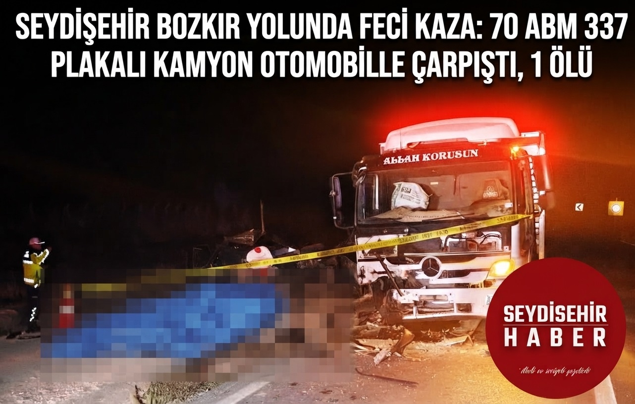 Seydişehir-Bozkır Karayolunda Kaza: 1 Ölü, 1 Yaralı
