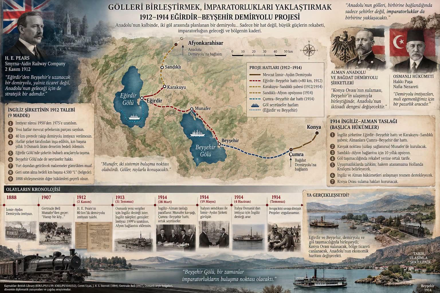 TARİHTE  KALAN   BİR PROJE ;1912 DE BEYŞEHİR’E TREN Mİ GELECEKTİ