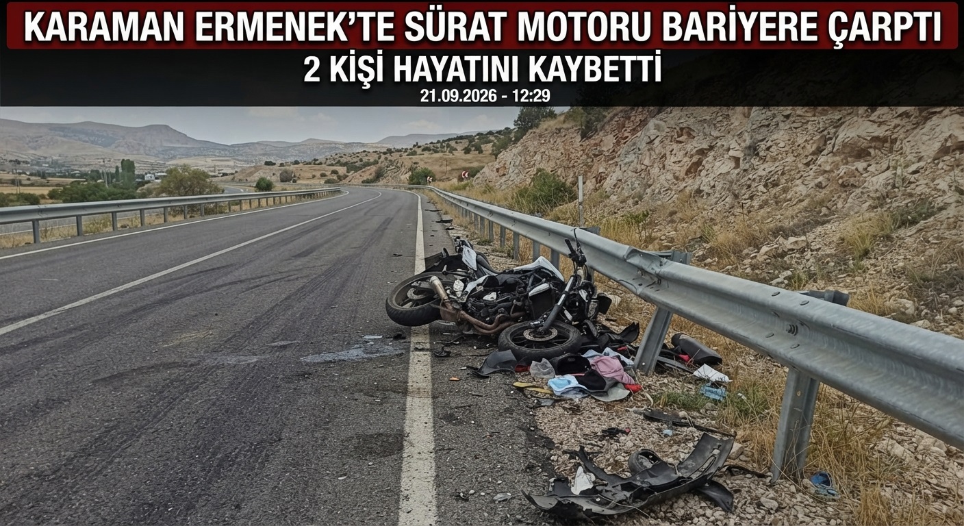 Karaman Ermenek'te Sürat Motoru Kazası: 2 Kişi Hayatını Kaybetti