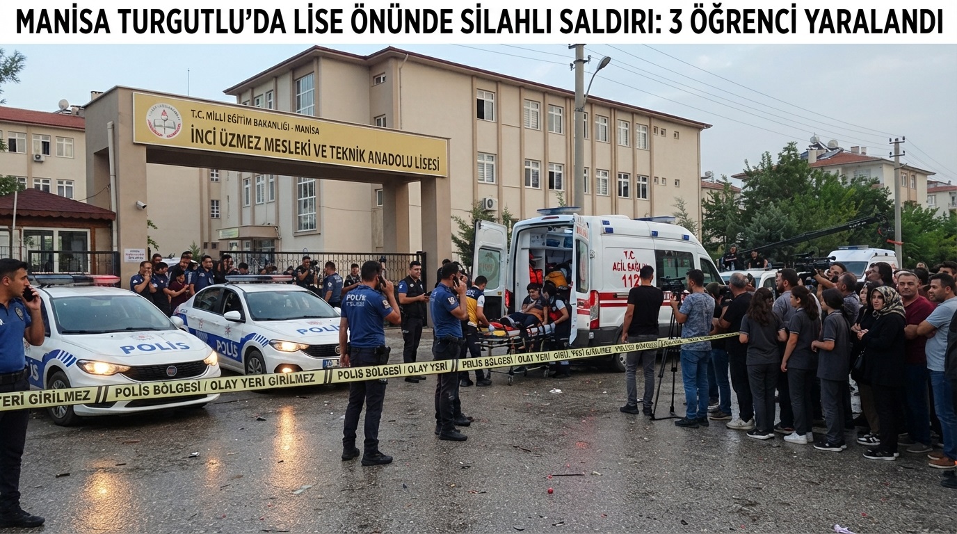 Manisa'da Lise Önünde Silahlı Saldırı: Yaralı Öğrenciler Var