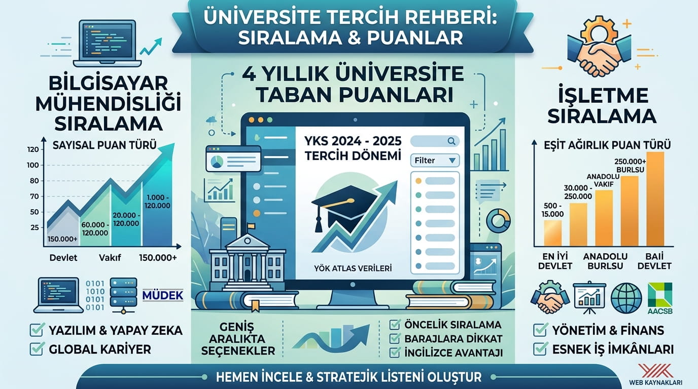 Geleceğin Kariyerini Planlayın: Bilgisayar Mühendisliği ve İşletme Taban Puanları Rehberi