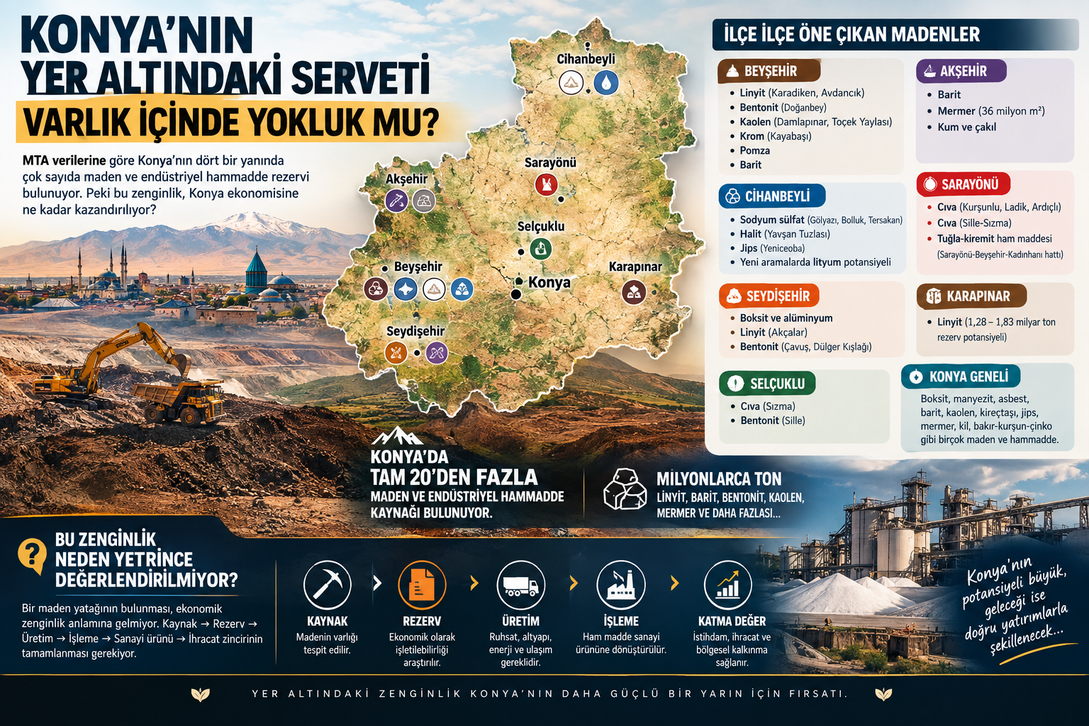 KONYA’NIN YER ALTINDAKİ SERVETİ: VARLIK İÇİNDE YOKLUK MU?