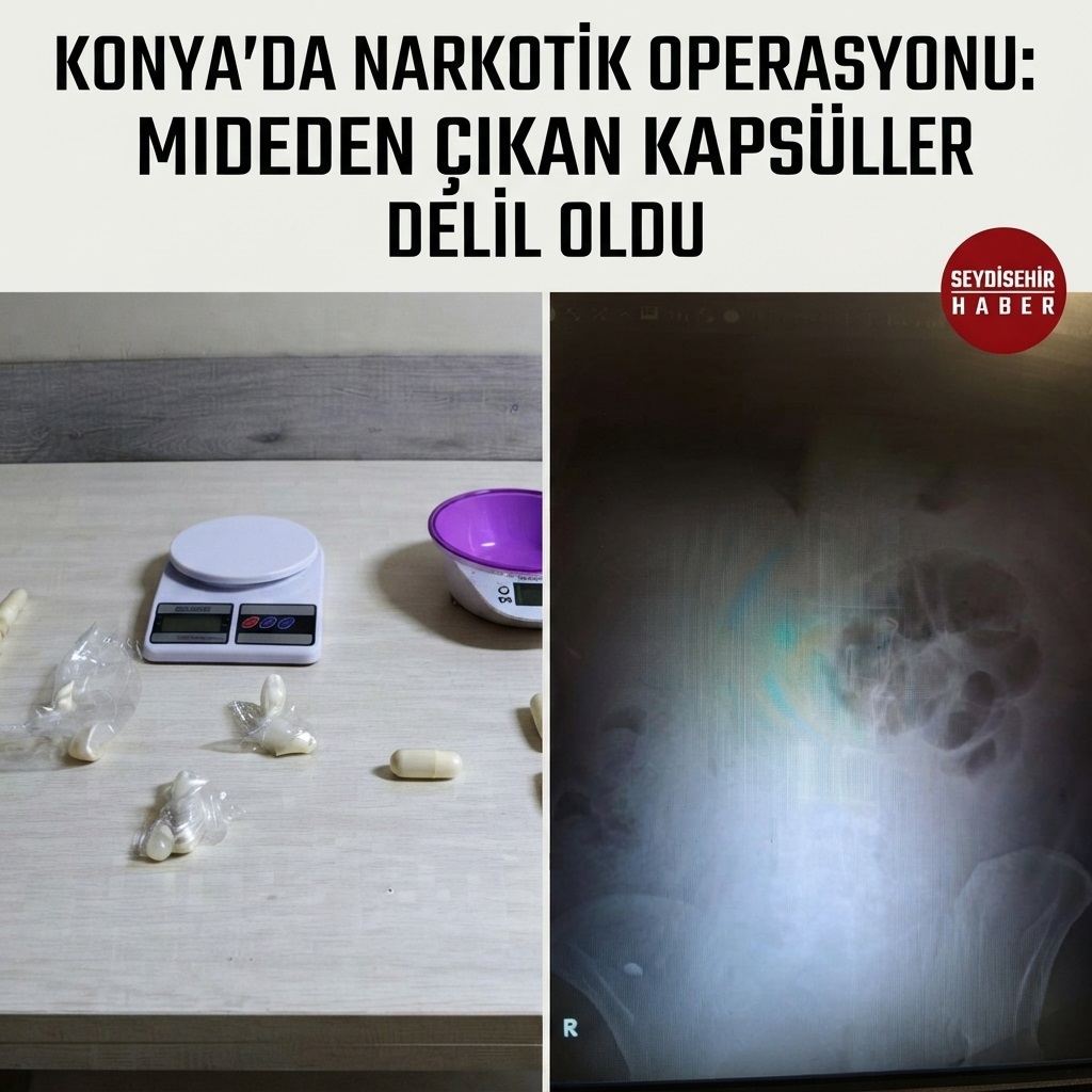 KONYA'DA NEFES KESEN OPERASYON: MIDELERİNDE UYUŞTURUCU TAŞIYAN 3 ZANLI TUTUKLANDI