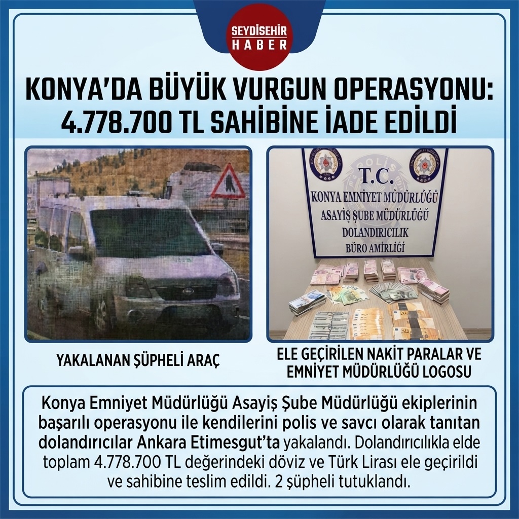 4.778.700 TL Değerindeki Vurgun Önledi: Sahte Polis/Savcı Dolandırıcıları Tutuklandı!