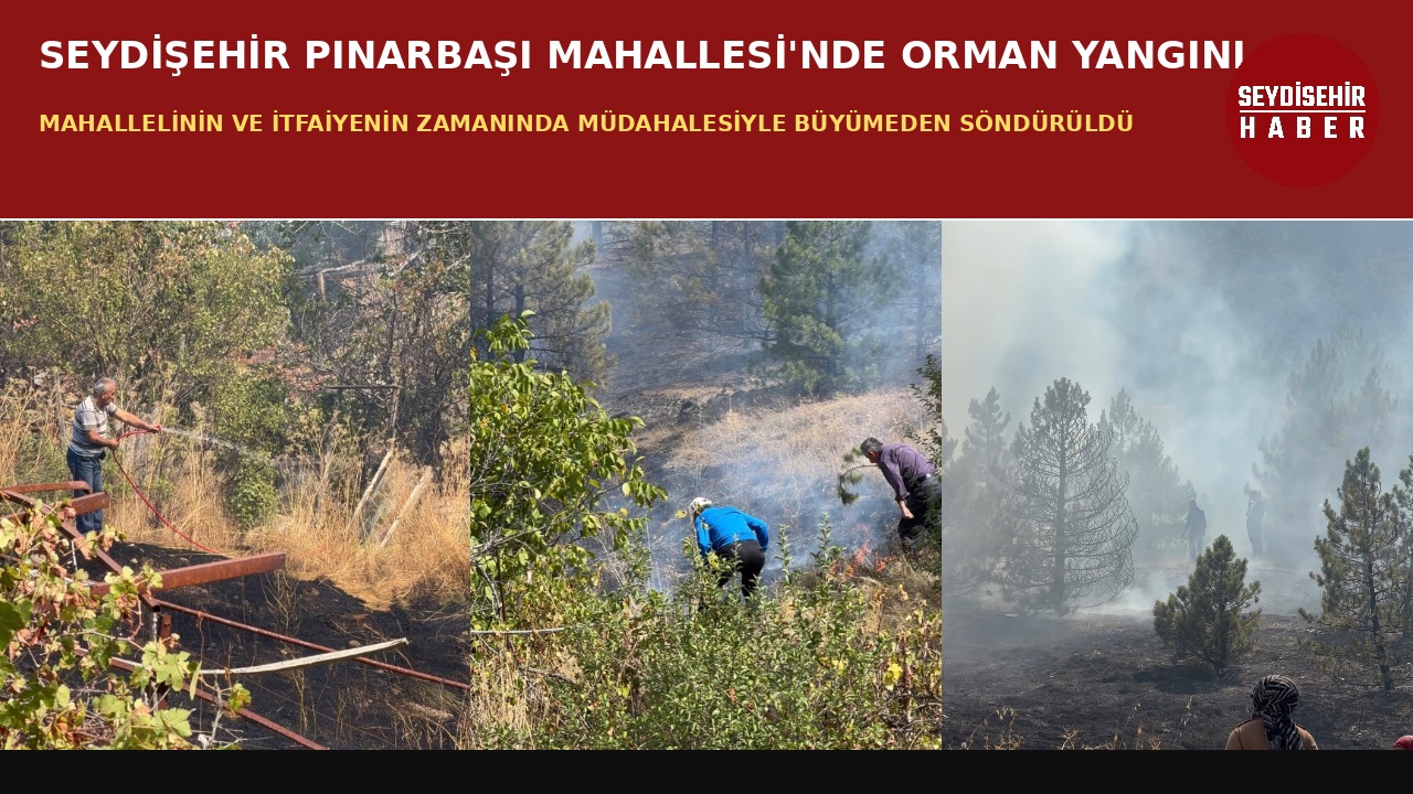 Seydişehir Pınarbaşı Mahallesi'nde Korkutan Yangın: Ormana Sıçramadan Söndürüldü