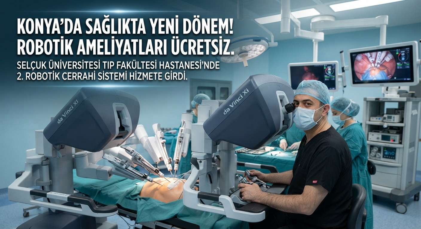 Konya’da Sağlıkta Büyük Adım: İkinci Robotik Cerrahi Sistemi Hizmette, Fark Ücreti Alınmayacak!