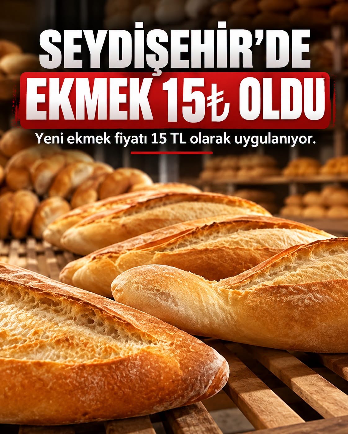 Seydişehir’de Ekmek Fiyatlarına Zam: Yeni Tarife 1 Ekim İtibarıyla