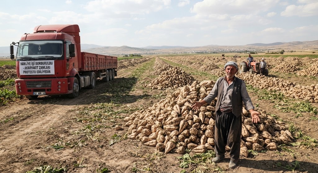 Konya Ahırlı’da Pancar Üreticisi Nakliye Kriziyle Karşı Karşıya: Ürünler Tarlada Kaldı