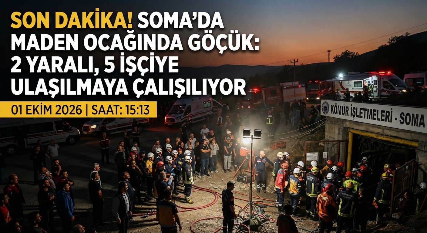 Manisa'nın Soma İlçesinde Maden Ocağında Göçük: 2 Yaralı, 5 İşçiye Ulaşılmaya Çalışılıyor