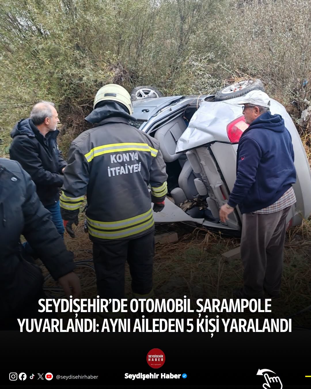 SEYDİŞEHİRDE  TRAFİK  KAZASI    YARALI