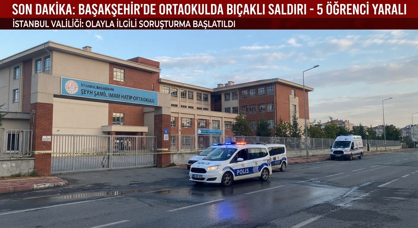 Başakşehir’deki Ortaokulda Bıçaklı Saldırı: 5 Kız Öğrenci Yaralandı
