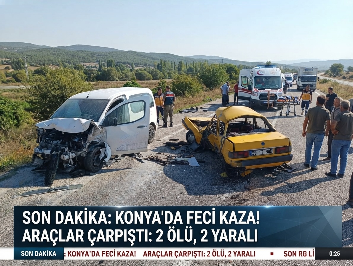 Konya'da Trafik Kazası: 2 Ölü, 2 Yaralı