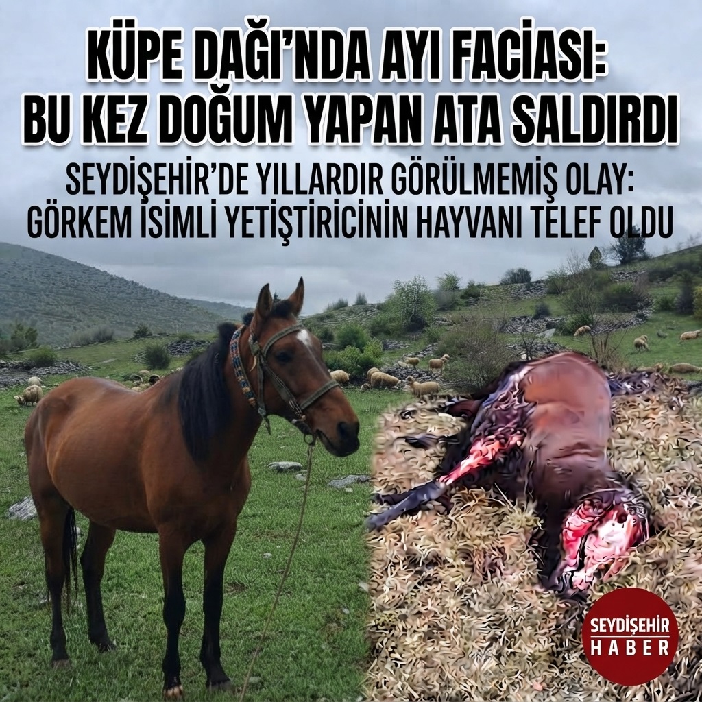 Küpe Dağı'nda Ayı Paniği: Bu Kez Doğum Yapan Ata Saldırdı!