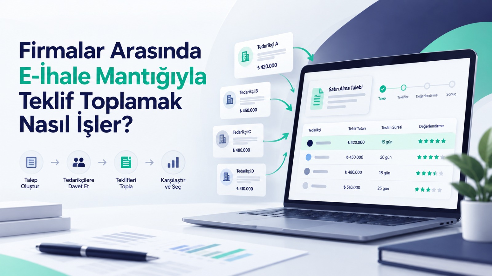 Firmalar Arasında E-İhale Mantığıyla Teklif Toplamak Nasıl İşler?