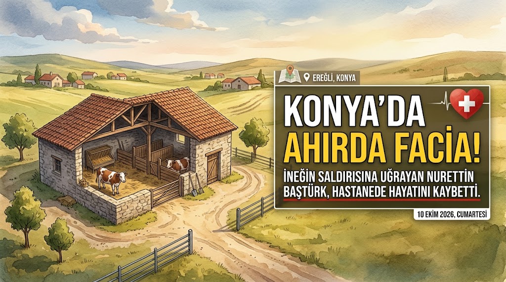 Konya'da Ahırda İneğin Saldırısına Uğrayan Vatandaş Hayatını Kaybetti
