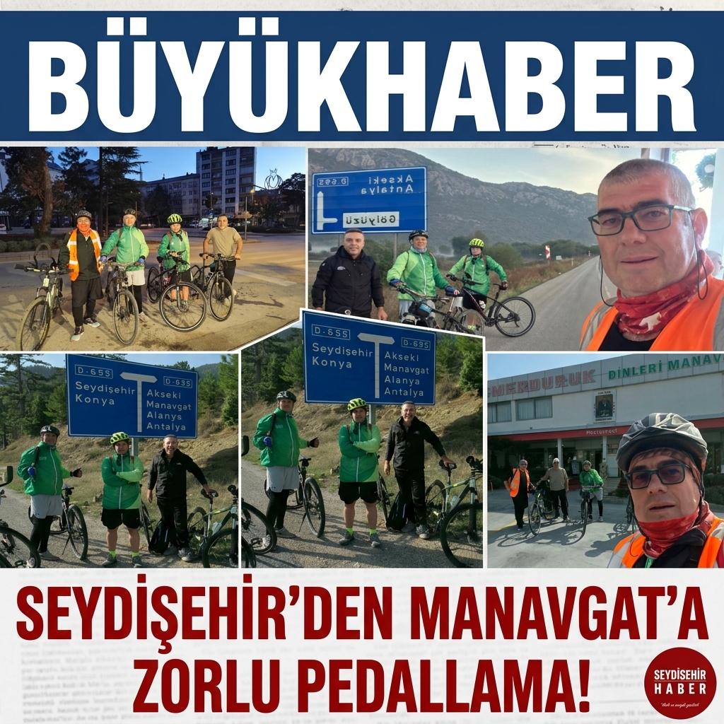 Seydişehirli Bisikletçilerden Manavgat’a Zorlu Pedallama Mücadelesi