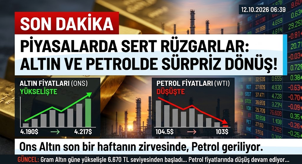 Altın Fiyatlarında Son Bir Haftanın Zirvesi! Petrol İse Düşüşte