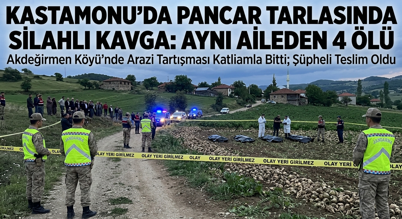Kastamonu'da Arazi Kavgası Katliamla Bitti: Aynı Aileden 4 Kişi Yaşamını Yitirdi