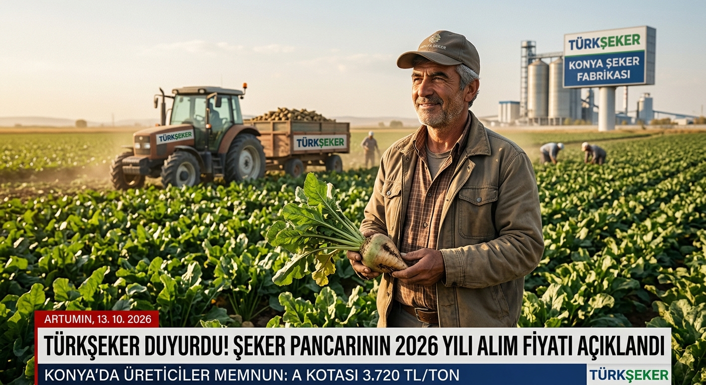 TÜRKŞEKER Duyurdu: 2026 Yılı Şeker Pancarı Alım Fiyatı Belli Oldu!