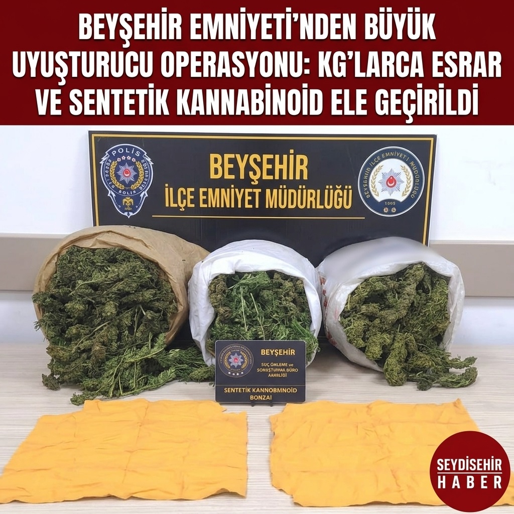 Beyşehirde  Uyuşturucu Operasyonu: 4 Tutuklama