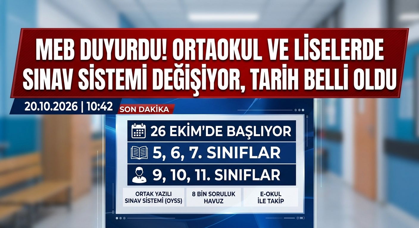 MEB’den Sınav Sisteminde Yeni Dönem: Ortak Yazılı Sınav Sistemi (OYSS) 26 Ekim’de Başlıyor!