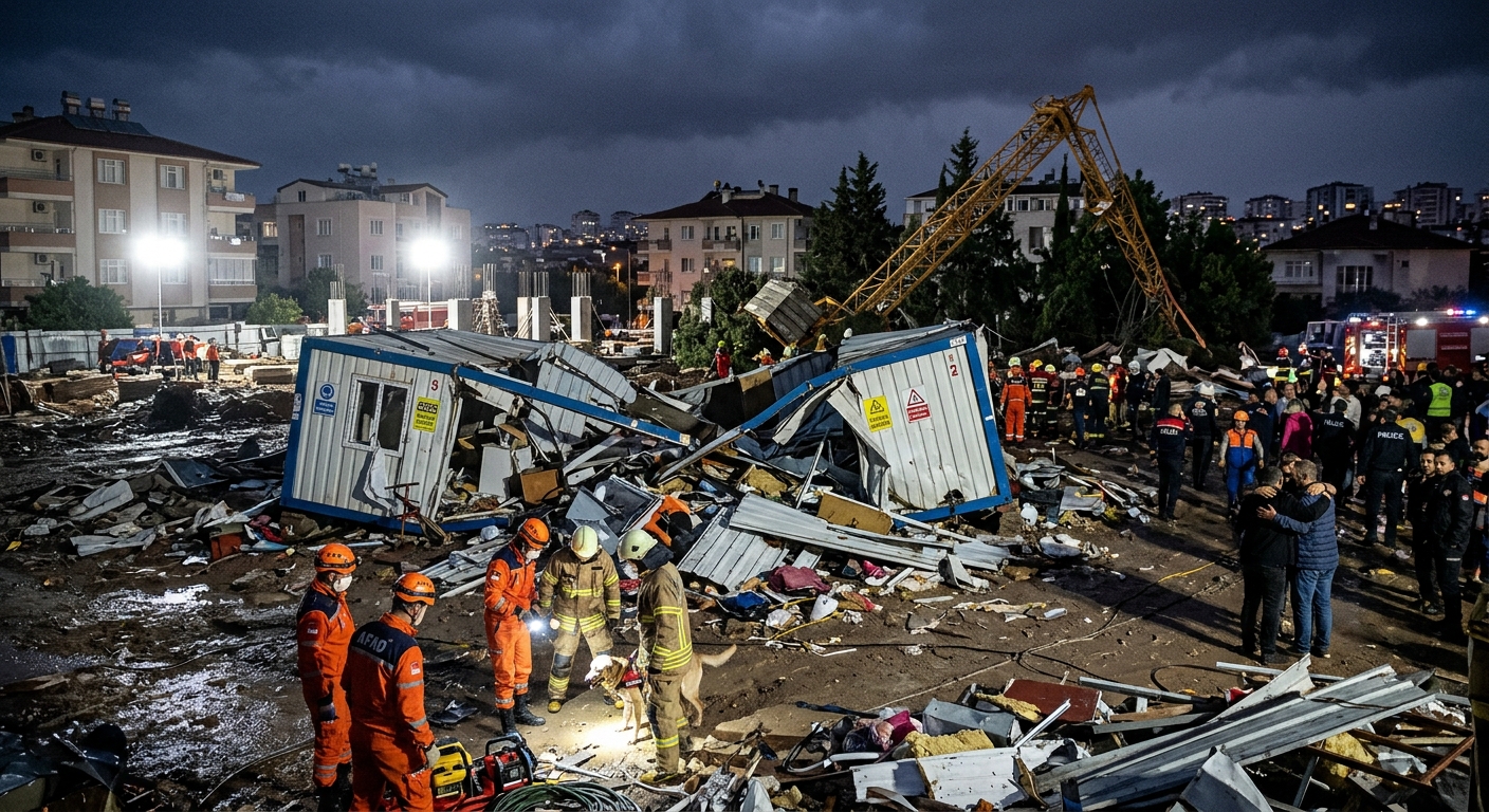 Antalya'da Hücre Hortum Felaketi: Şantiyedeki Konteynerleri Uçuran Hortumda 5 İşçi Hayatını Kaybetti