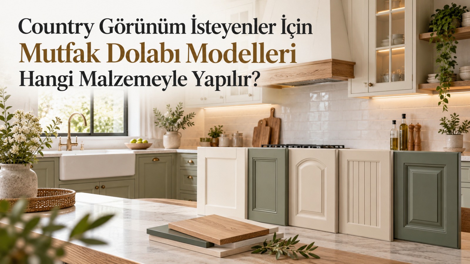 Country Görünüm İsteyenler İçin Mutfak Dolabı Modelleri Hangi Malzemeyle Yapılır?