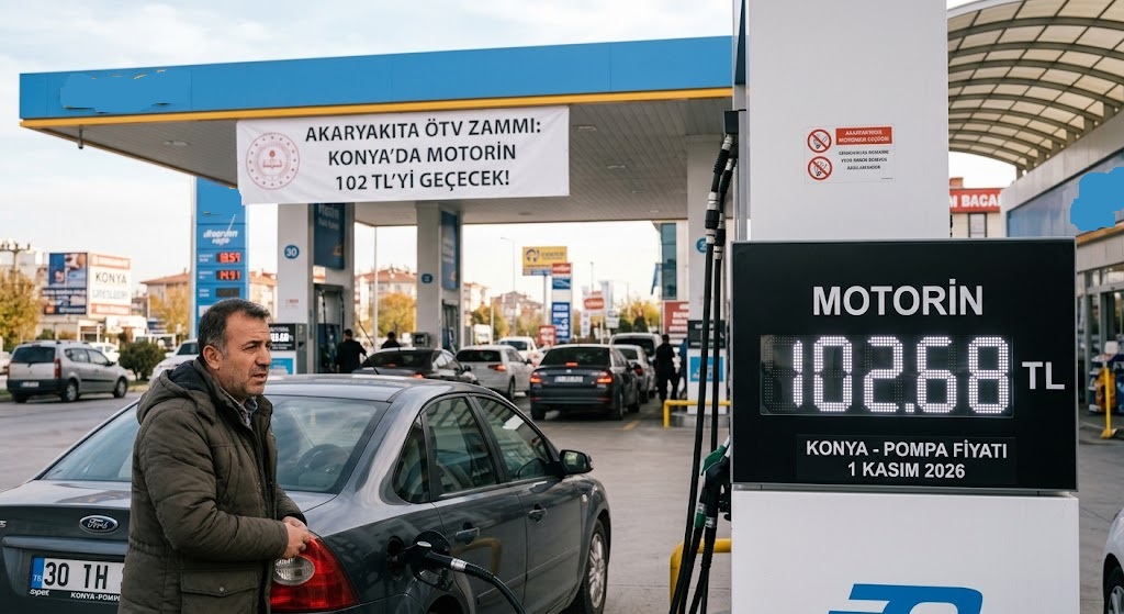 1 Kasım’da Akaryakıta ÖTV Zammı: Konya’da Motorin 102 TL’yi Aşıyor