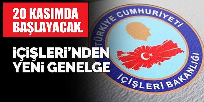 20 Kasımda  başlayacakİ corona virüs tedbirlerine ilişkin yeni genelge