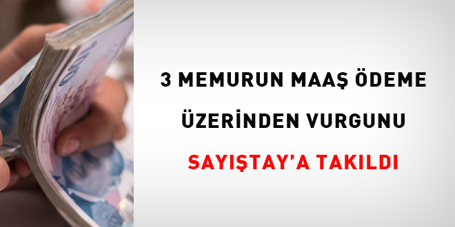 3 memurun maaş ödeme üzerinden vurgunu Sayıştay'a takıldı