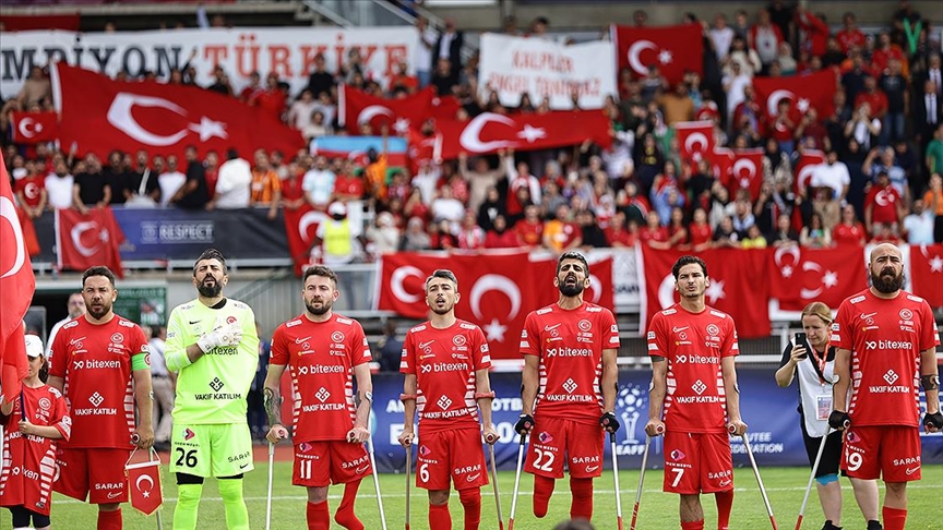 Ampute Milli Futbol Takımı, üst üste üçüncü kez Avrupa Şampiyonu oldu