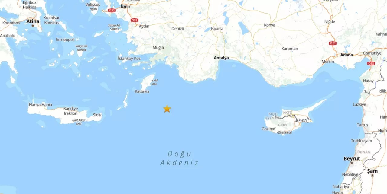 Antalya açıklarında peş peşe deprem!